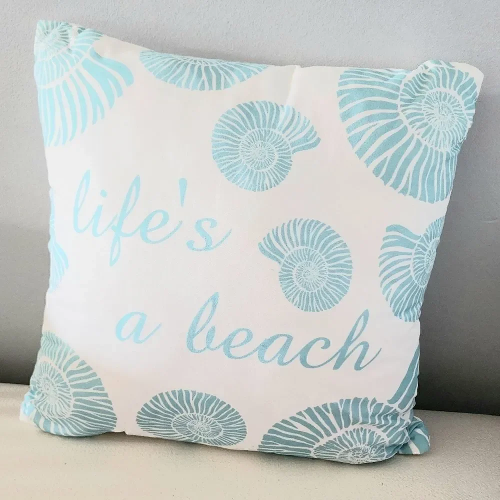 BEACH LIFE INDOOR OUTDOOR THROW PILLOW  17